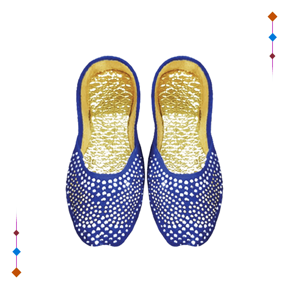 Blue Kids Khussa Shoes - Artcraft Pakistan