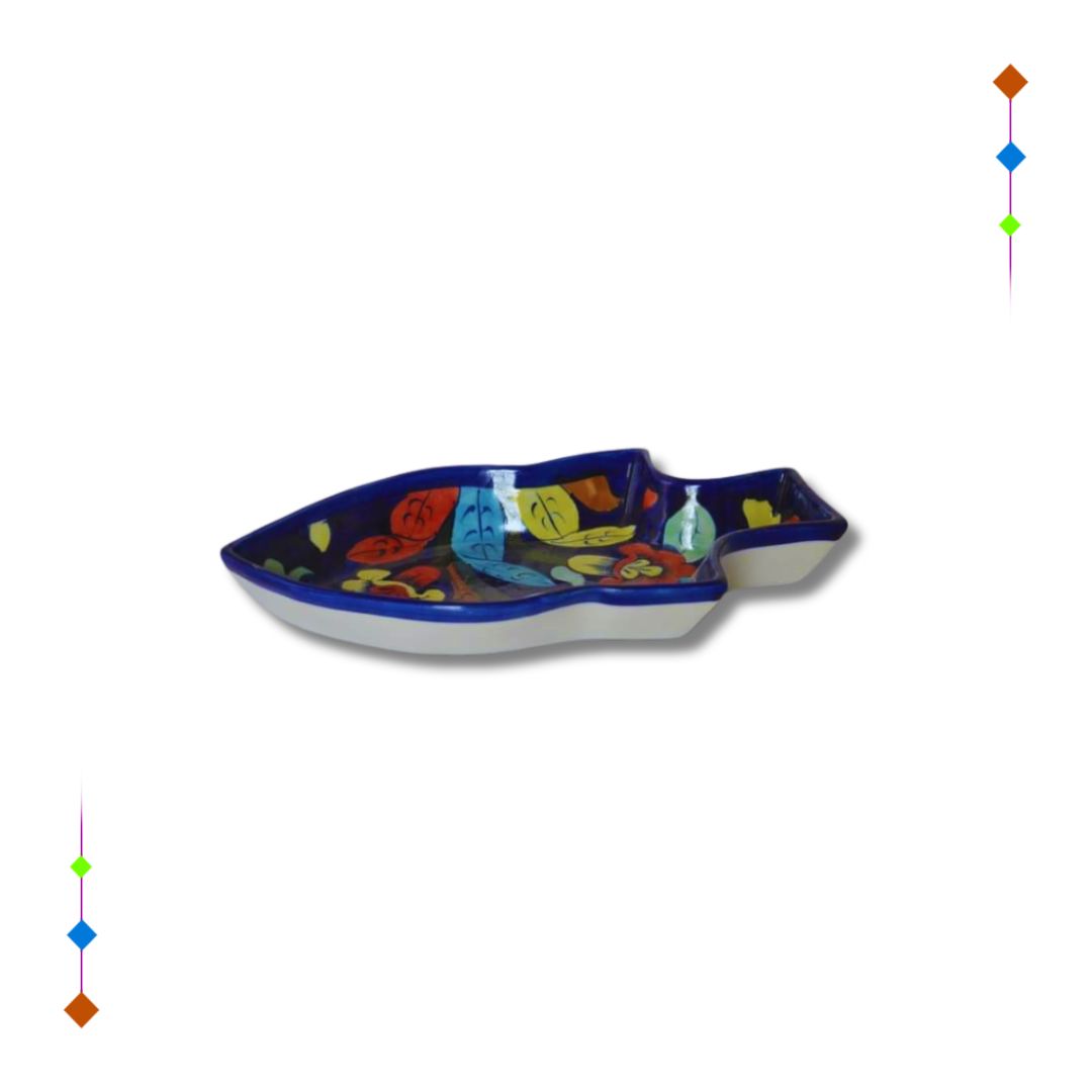 Blue fish serving tray