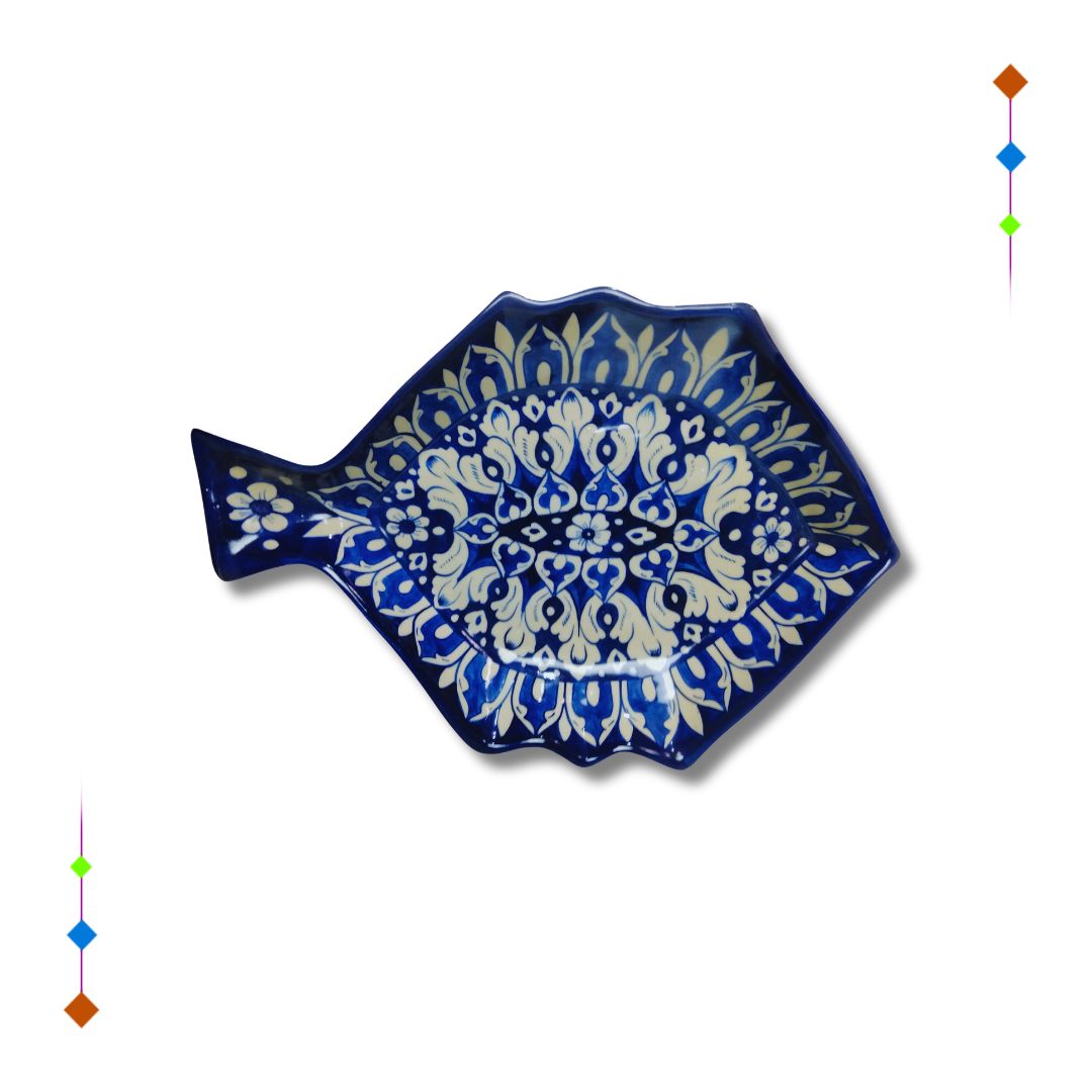 Large Fish pottery serving platter